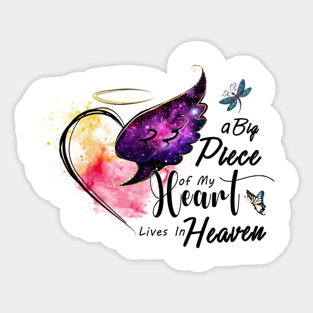 A big Piece of my Heart lives in Heaven Sticker by bellofraya